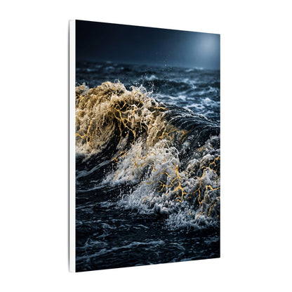 Ocean Wave Winter Canvas Art | Kintsugi Artful Design