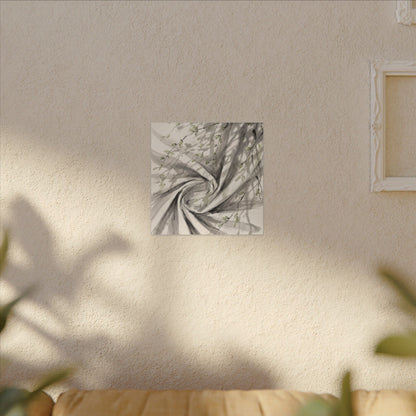 Silk Drape Spring Canvas Art | Zen Contemplative Design