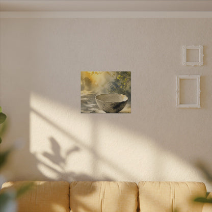 Cozy Ceramic Bowl Canvas Art - Watercolor Japandi