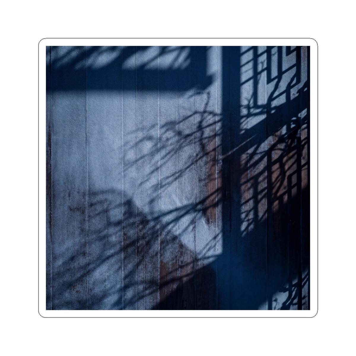Mono No Aware Shadow Play Sticker - Dark Japandi Moody Minimal