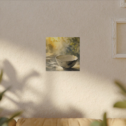 Cozy Ceramic Bowl Canvas Art - Watercolor Japandi