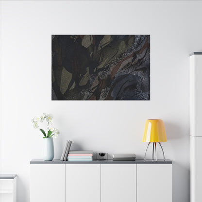 Shadow Play Winter Canvas Art | Dark Japandi Luxurious Design