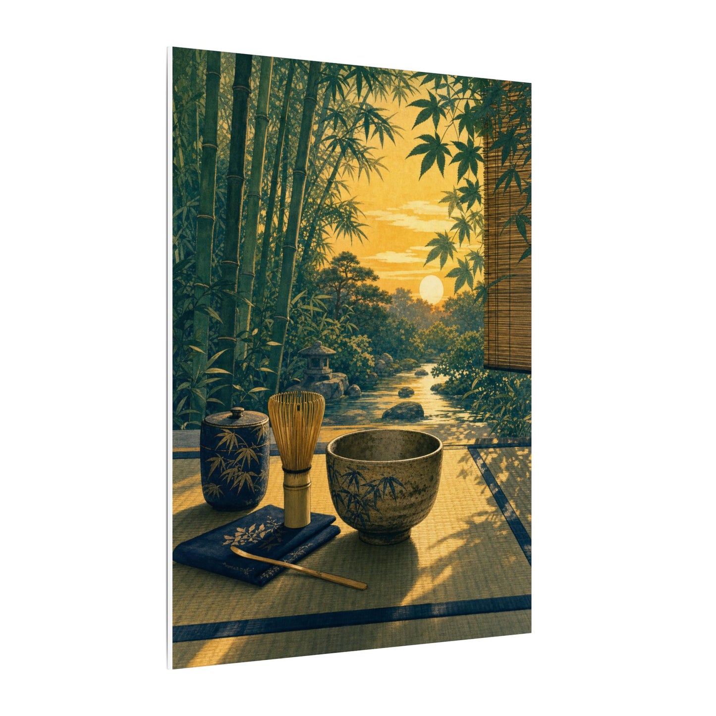 Ma Tea Ceremony Canvas Art - Zen Ukiyo E Inspired