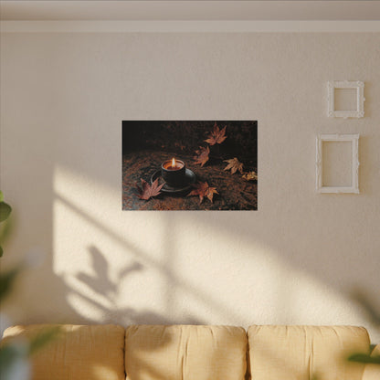 Dark Japandi Rust Patina in Candlelight | Shadow Zen Canvas Art
