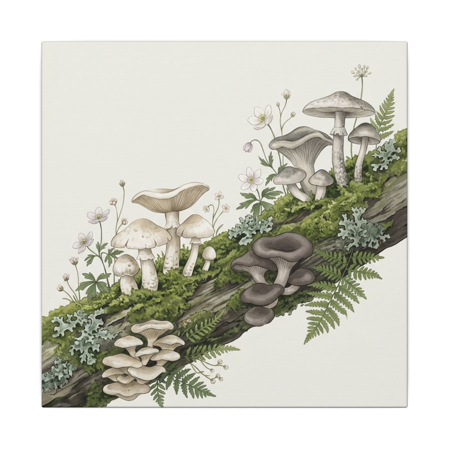 Dried Flowers Spring Canvas Art | Japandi Neutral Design