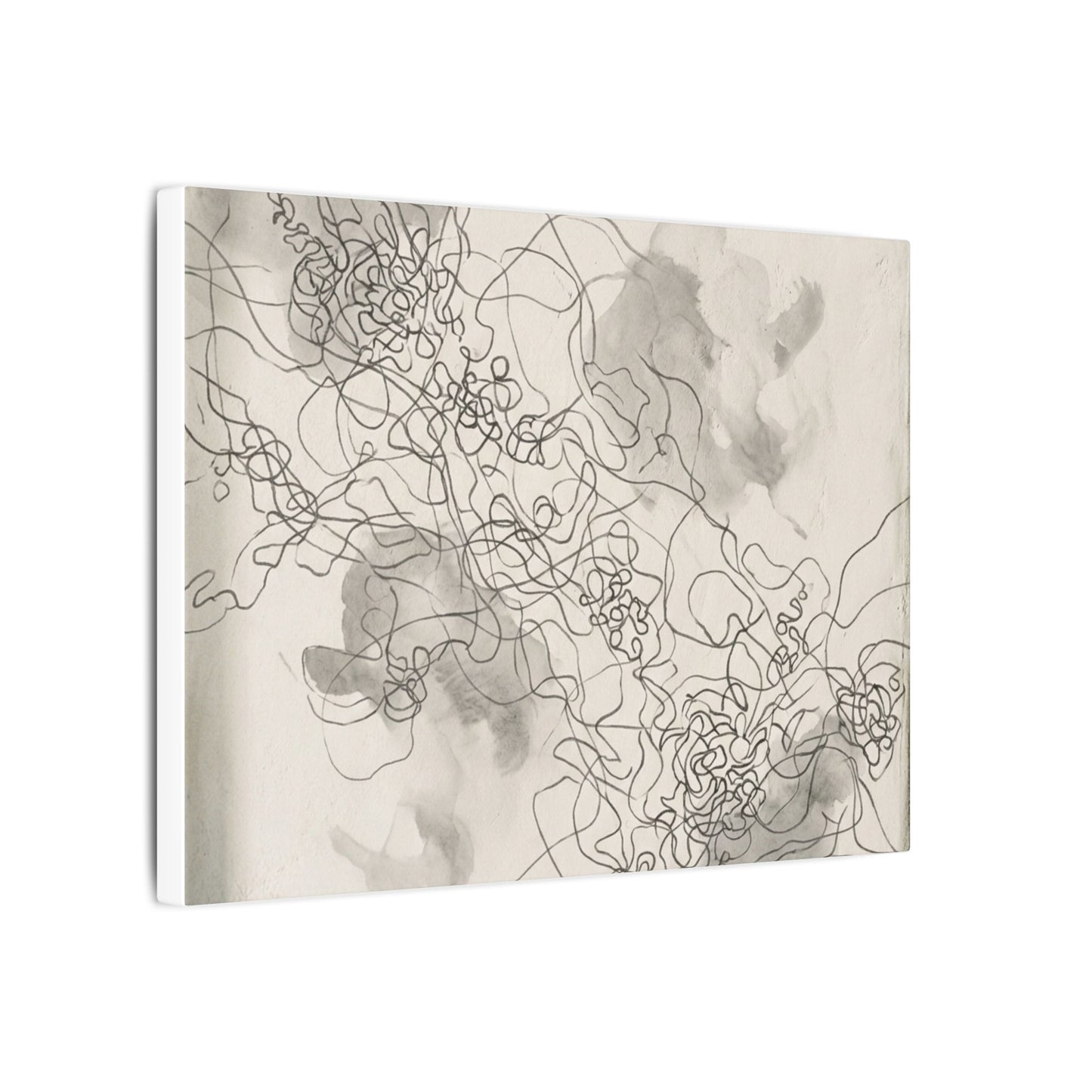 Shadow Play Spring Canvas Art | Dark Japandi Sophisticated Design
