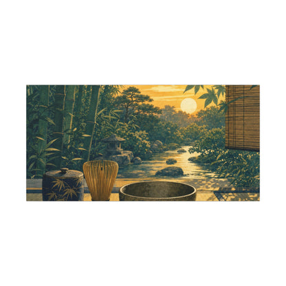 Ma Tea Ceremony Canvas Art - Zen Ukiyo E Inspired