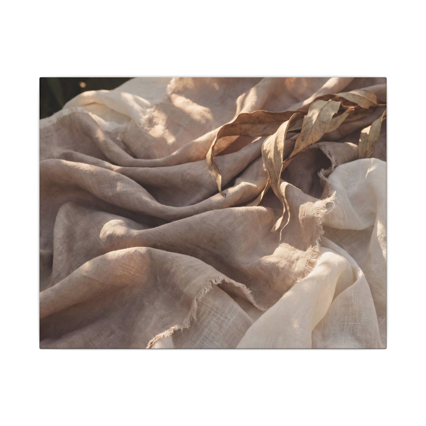 Silk Drape Summer Canvas Art | Japandi Neutral Design Art Print
