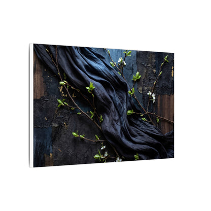 Spring Silk Drape Dark Texture Canvas Art | Atmospheric Decor