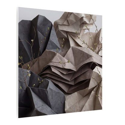 Neutral Paper Fold Canvas Art - Texture Japandi
