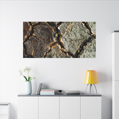 Earthy Cracked Earth Canvas Art - Japanese Pattern Japandi