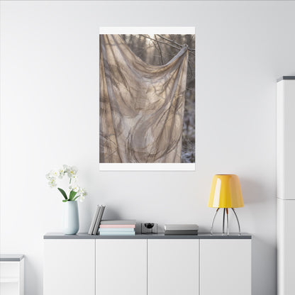 Ma Silk Drape Canvas Art - Japandi Japanese Pattern