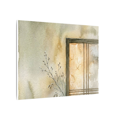 Ma Shoji Screen Canvas Art - Japandi Watercolor