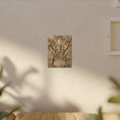 Kanso Paper Fold Canvas Art - Japandi Japanese Pattern