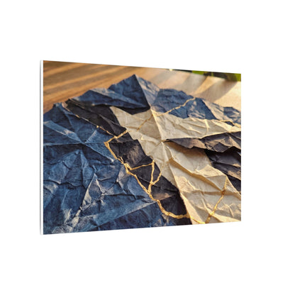 Golden Hour Paper Fold Canvas Art - Kintsugi Ma