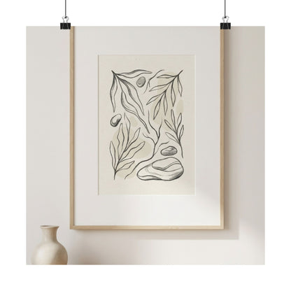 Japandi Charcoal Wall Art Print