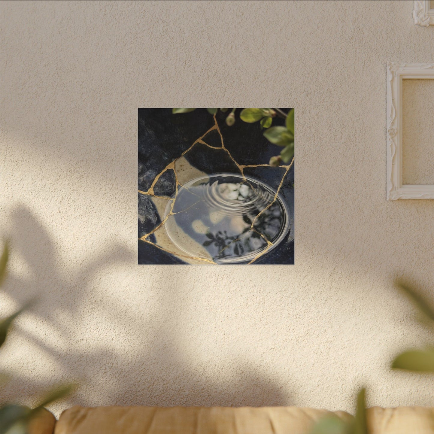 Water Ripple Spring Canvas Art | Kintsugi Beautiful Design