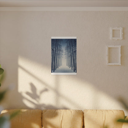 Bamboo Grove Canvas Art | Winter Zen Ukiyo E Inspired Art