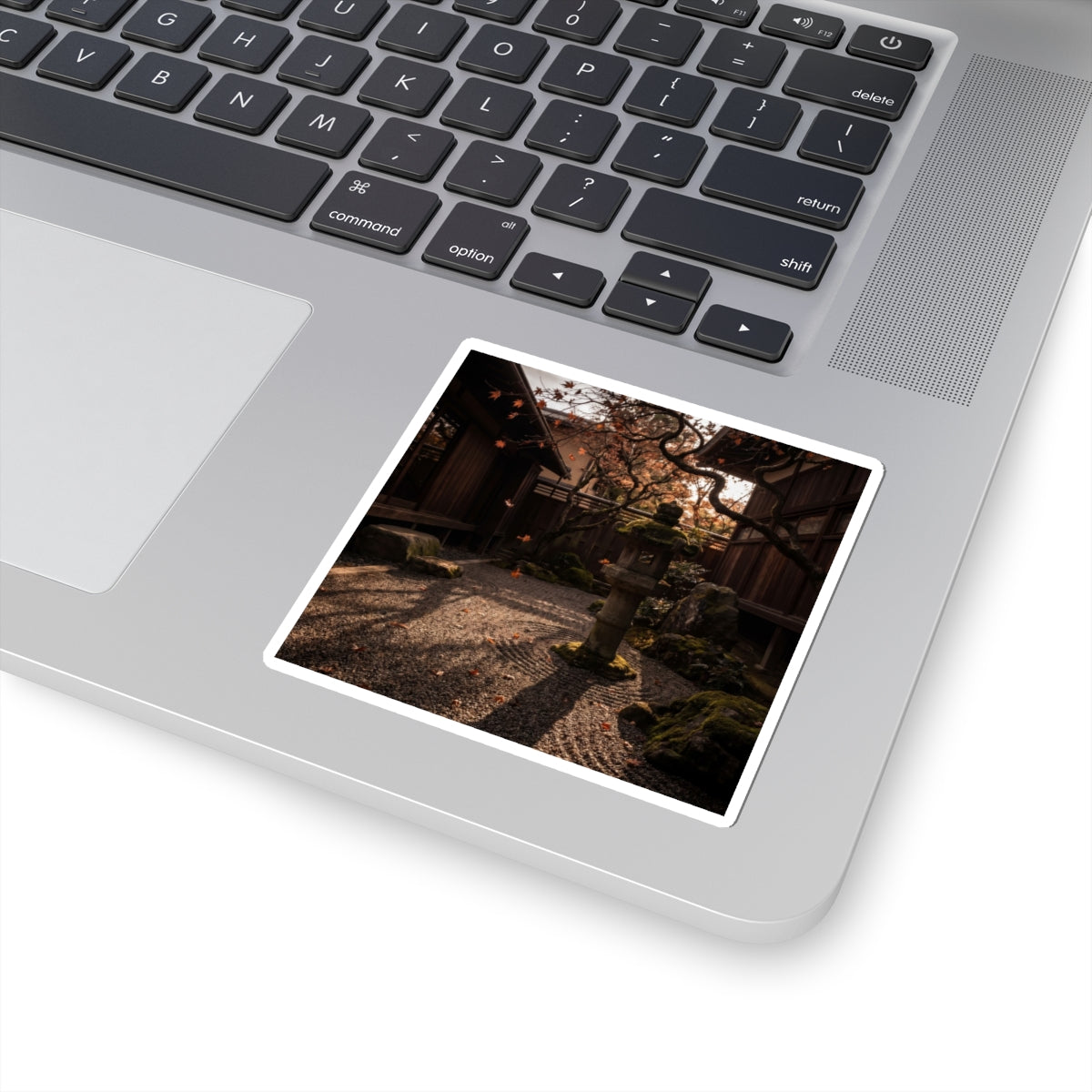Atmospheric Stone Lantern Sticker - Shadow Zen Dark Japandi