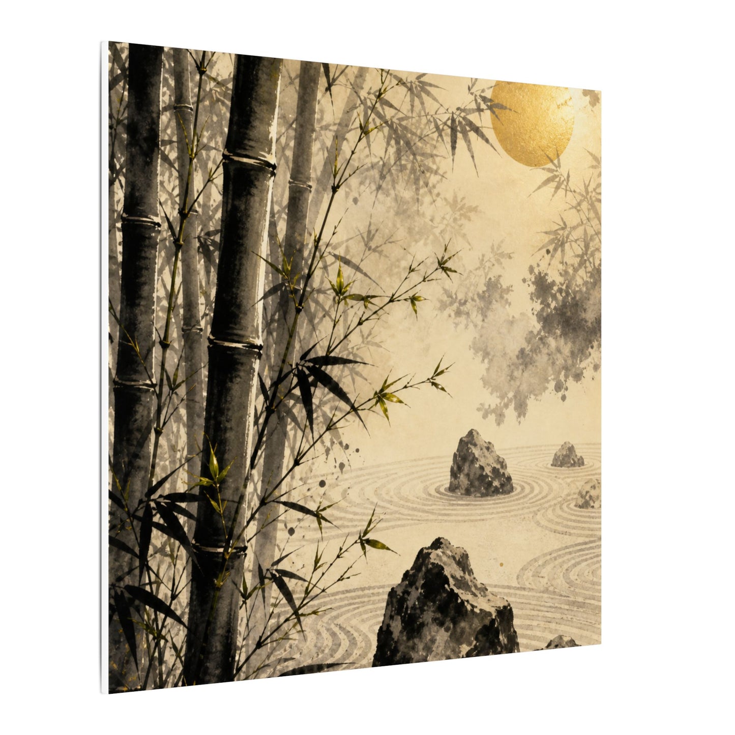 Peaceful Bamboo Grove Canvas Art - Karesansui Zen