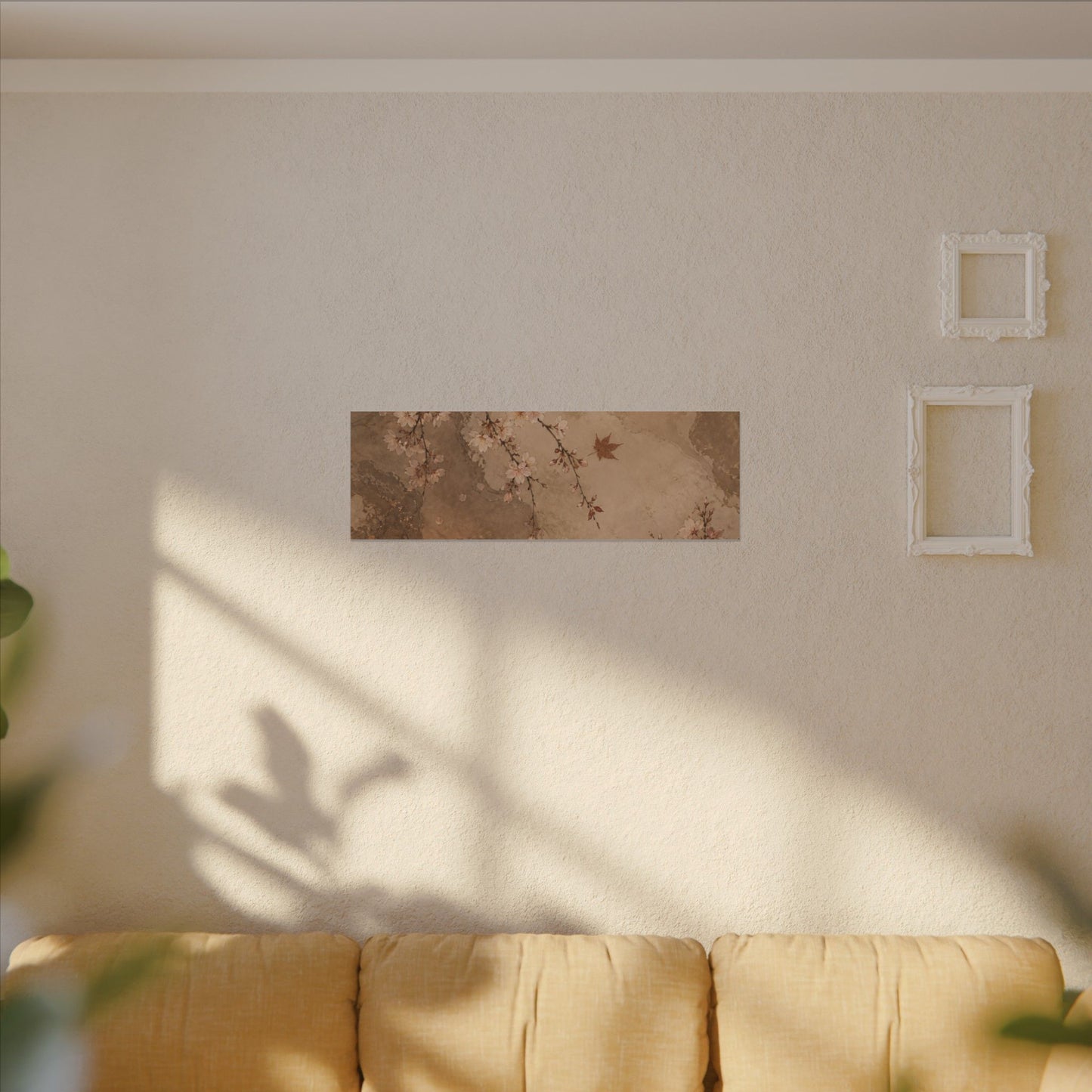 Cherry Blossom Canvas Art | Autumn Japandi Japanese Pattern Art