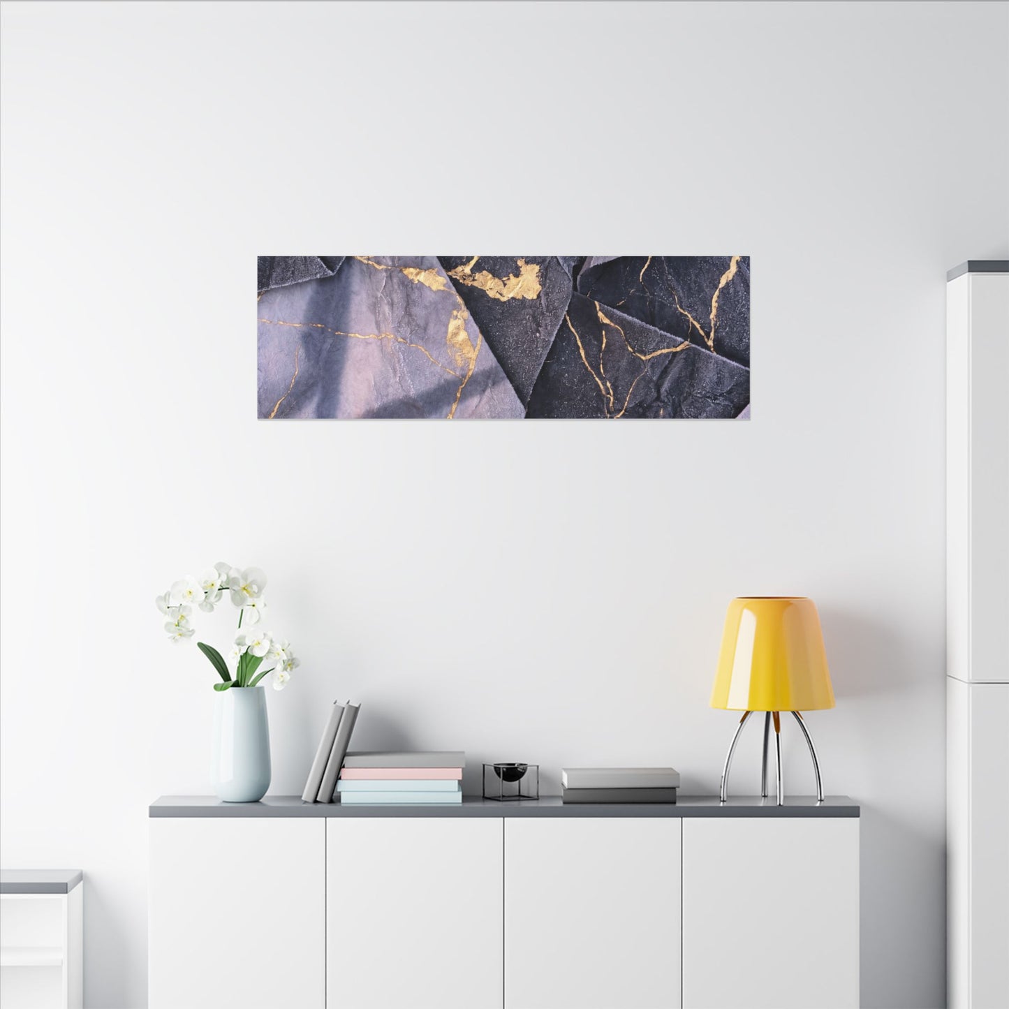 Seijaku Paper Fold Canvas Art - Kintsugi Gold Vein