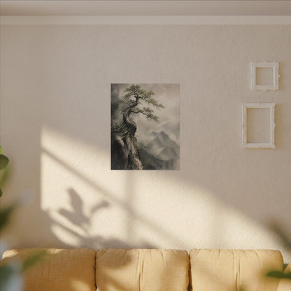 Spring Pine Tree Watercolor Canvas Art | Warm Decor