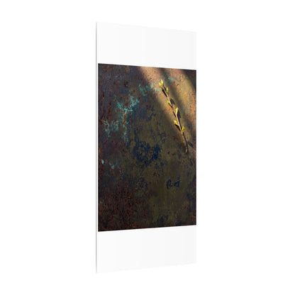 Golden Hour Rust Patina Canvas Art - Dark Japandi Ma