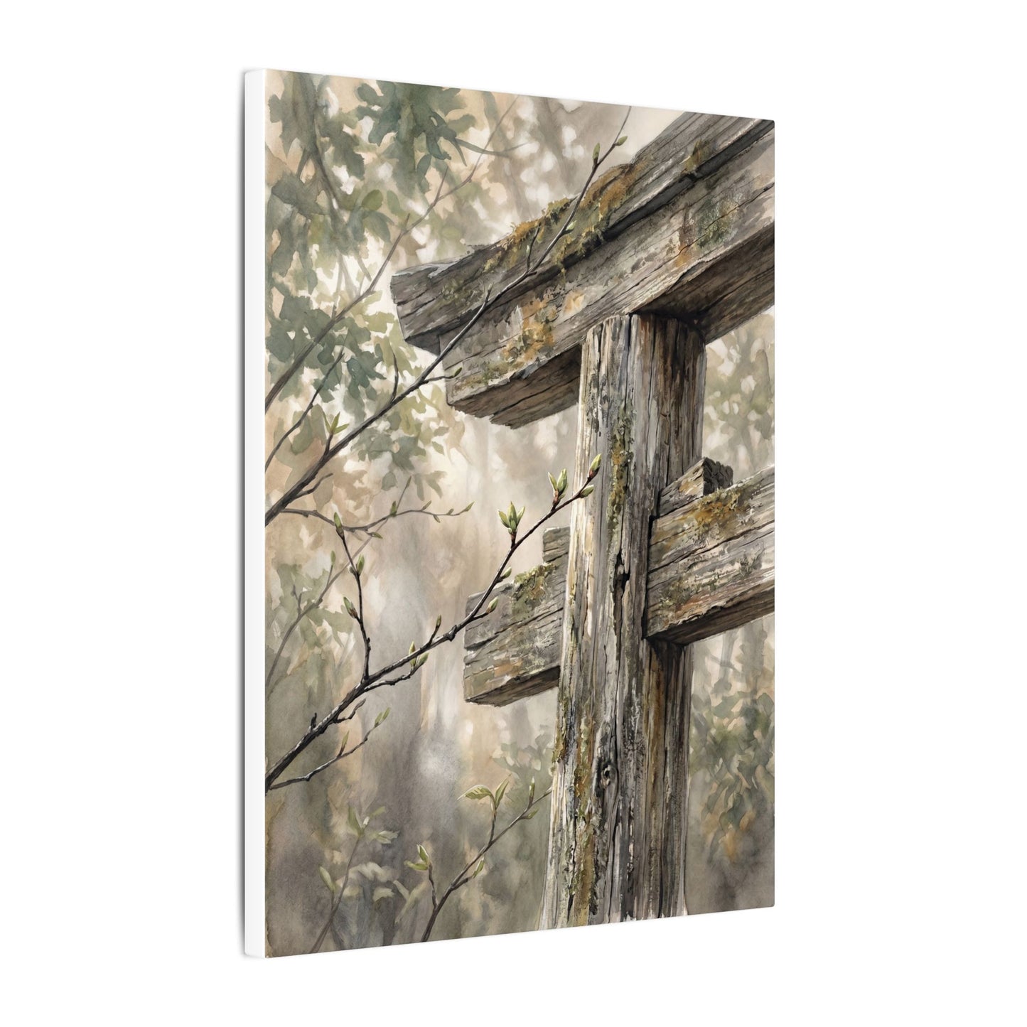 Torii Gate Spring Canvas Art | Japandi Neutral Design