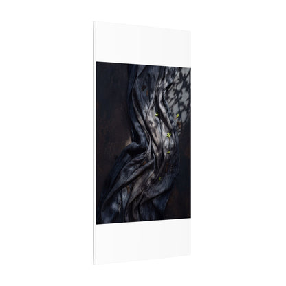 Seijaku Silk Drape Canvas Art - Dark Japandi Dark Texture