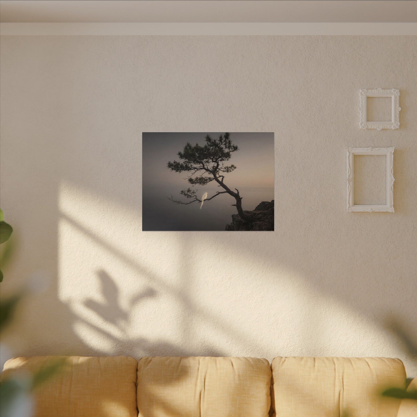 Dawn Pine Tree Canvas Art - Dark Japandi Datsuzoku