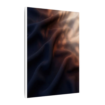 Dark Japandi Silk Drape in Dawn | Shadow Zen Canvas Art