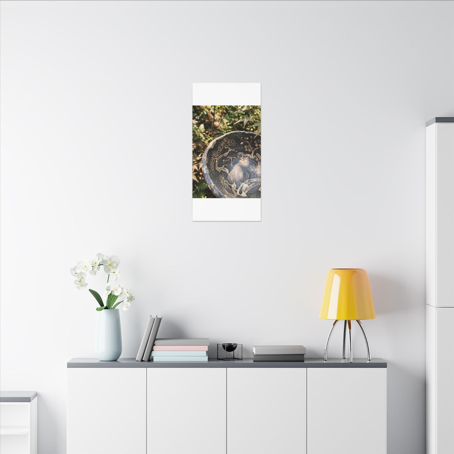 Ceramic Bowl Canvas Art | Summer Japandi Japanese Pattern Art