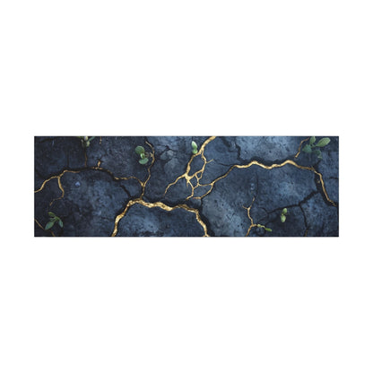 Cracked Earth Spring Canvas Art | Kintsugi Healing Design