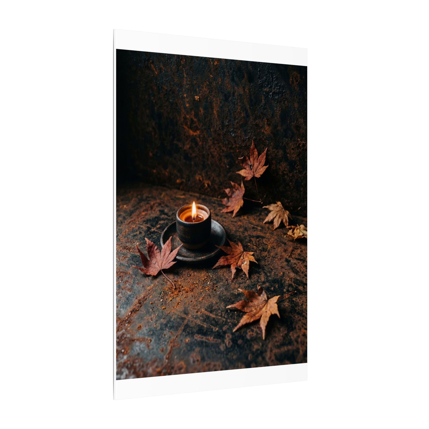 Autumn Rust Patina Shadow Zen Canvas Art | Sophisticated Decor