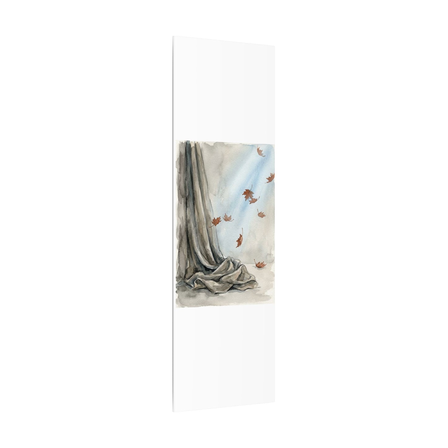 Ma Silk Drape Canvas Art - Japandi Watercolor
