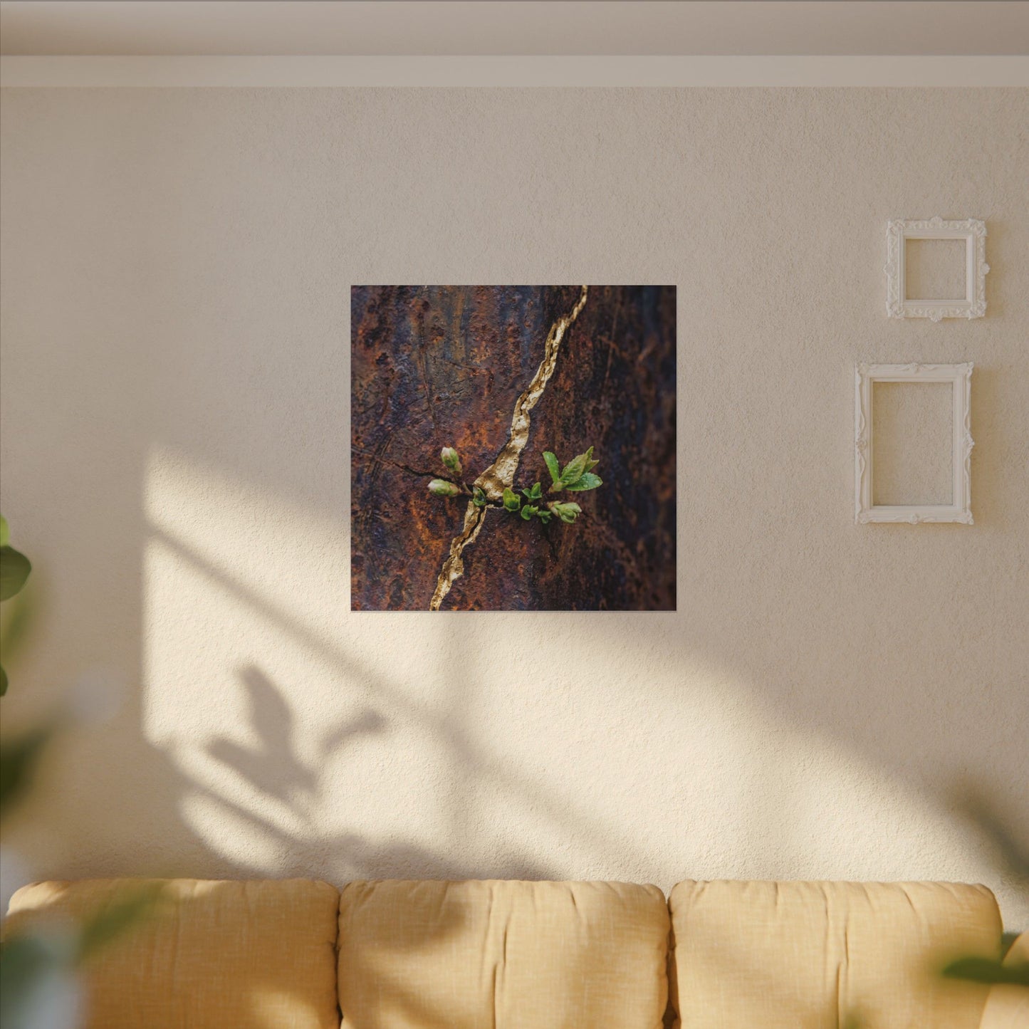 Overcast Rust Patina Canvas Art - Kintsugi Datsuzoku