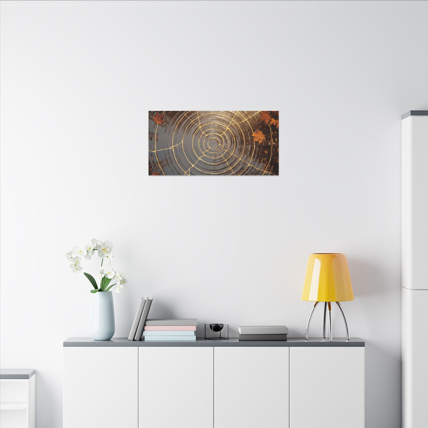 Artful Water Ripple Canvas Art - Gold Vein Kintsugi