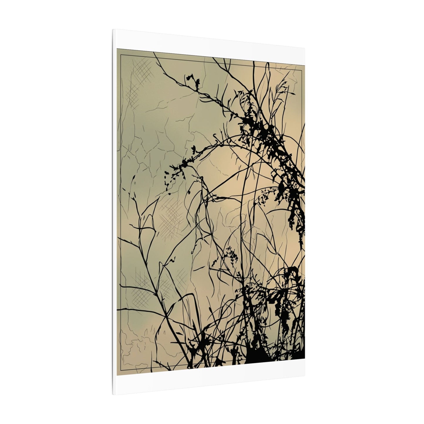Golden Hour Shadow Play Canvas Art - Japandi Mono No Aware