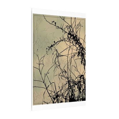 Golden Hour Shadow Play Canvas Art - Japandi Mono No Aware