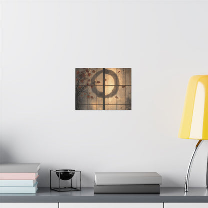 Shoji Screen Texture Canvas Art | Earthy Japandi Art