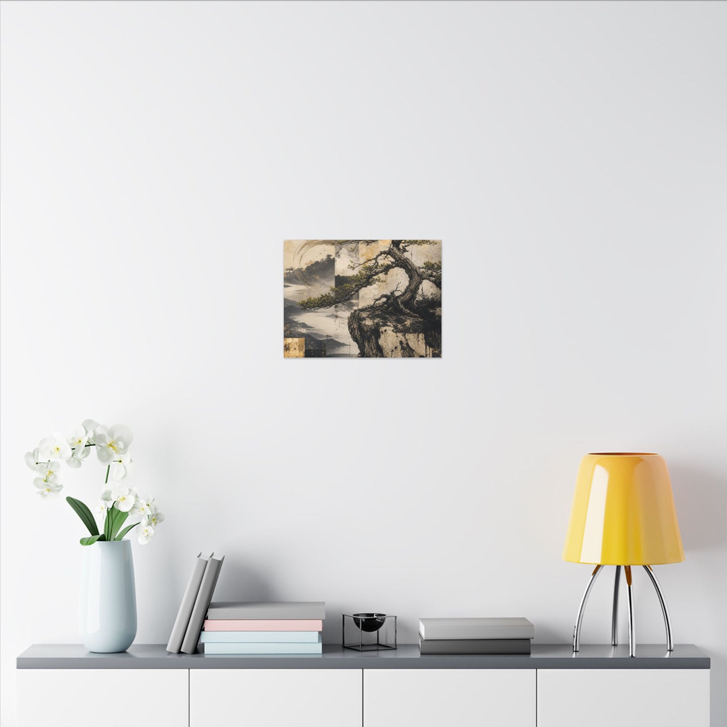 Golden Hour Pine Tree Canvas Art - Japandi Datsuzoku