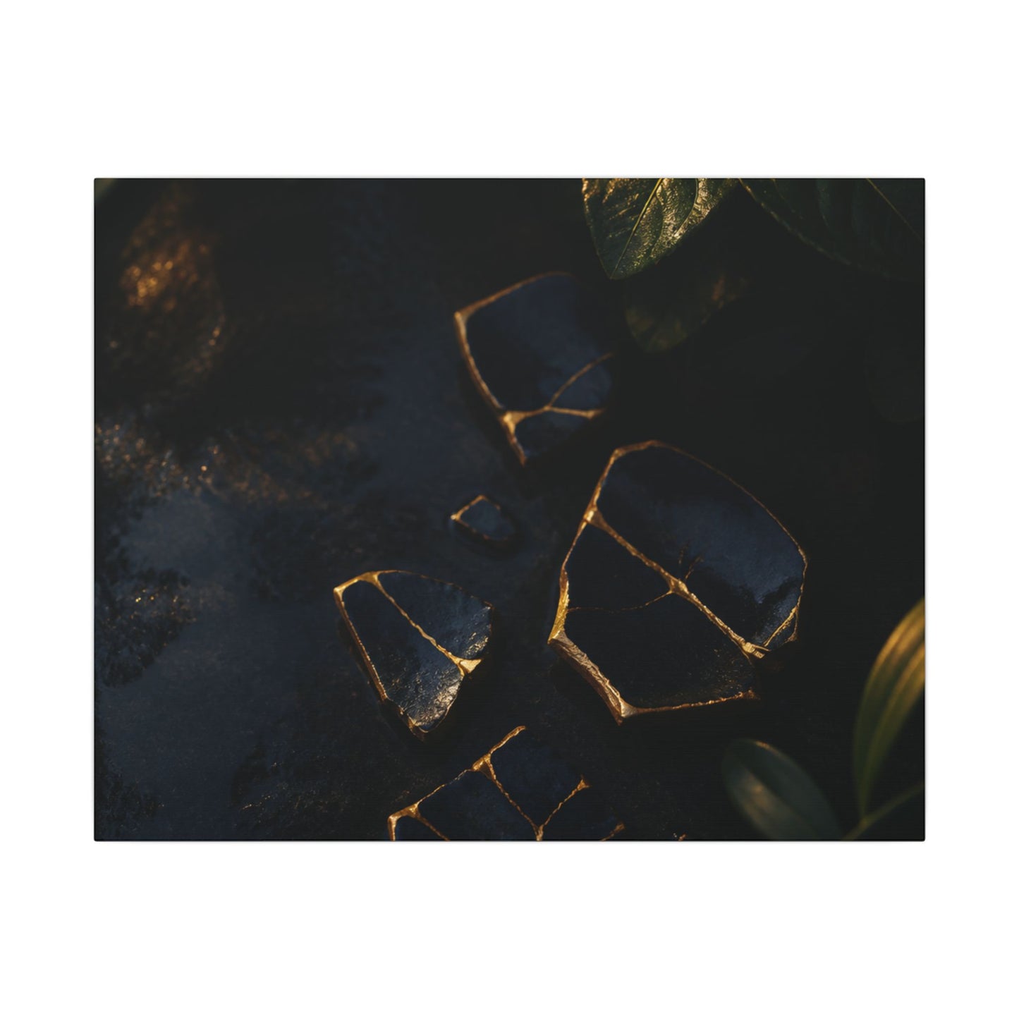 Summer Broken Pottery Moody Minimal Canvas Art | Atmospheric Decor