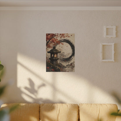 Ma Stone Lantern Canvas Art - Zen Enso