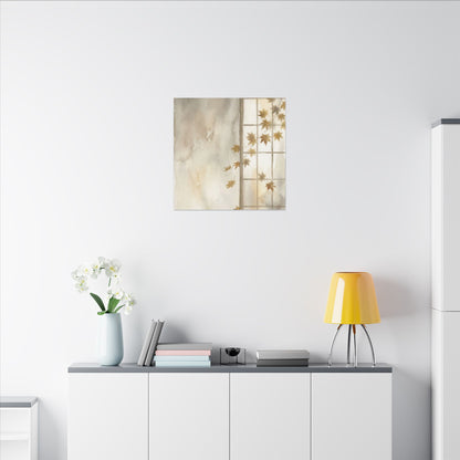 Warm Shoji Screen Canvas Art - Watercolor Japandi
