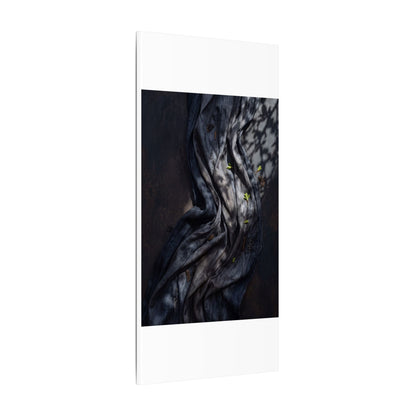 Seijaku Silk Drape Canvas Art - Dark Japandi Dark Texture
