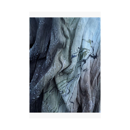 Silk Drape Winter Wall Art Print | Japandi Elegant Design
