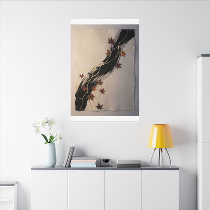 Dawn Ink Brushstroke Canvas Art - Kintsugi Ma
