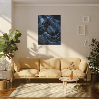 Ocean Wave Spring Canvas Art | Kintsugi Artful Design