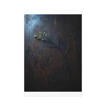 Moody Rust Patina Canvas Art - Moody Minimal Dark Japandi